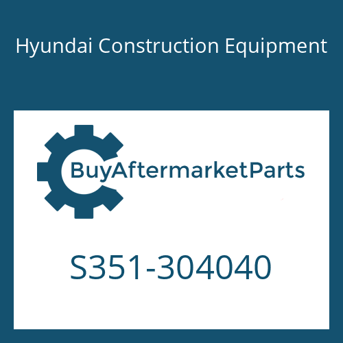 Hyundai Construction Equipment S351-304040 - Plate-Tapped,1 Hole