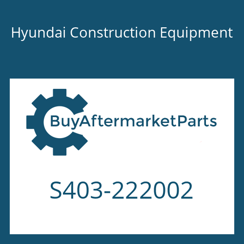 Hyundai Construction Equipment S403-222002 - WASHER-PLAIN