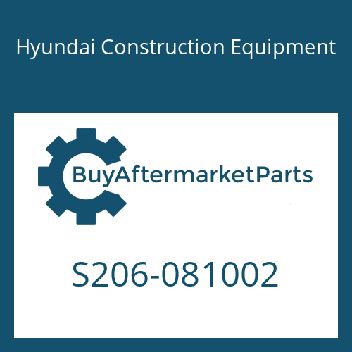 S206-081002 Hyundai Construction Equipment NUT-HEX