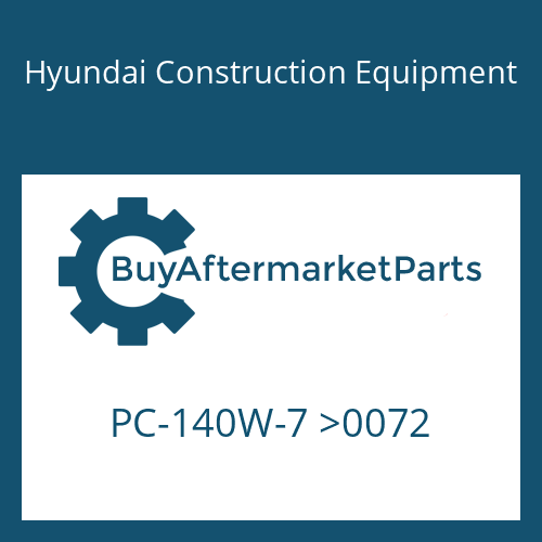 Hyundai Construction Equipment PC-140W-7 >0072 - Parts Manual-Export