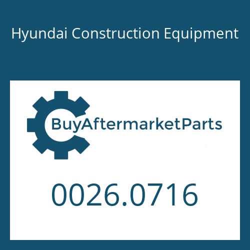 Hyundai Construction Equipment 0026.0716 - Nut