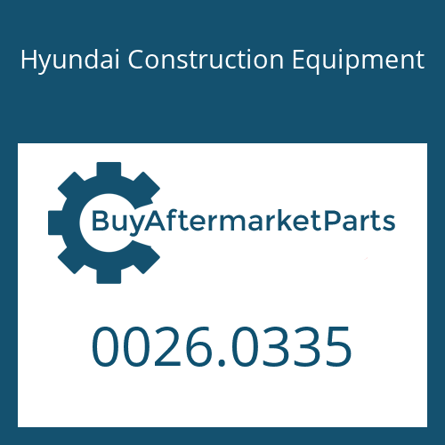 Hyundai Construction Equipment 0026.0335 - Nut