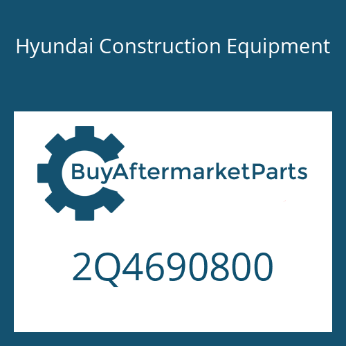 Hyundai Construction Equipment 2Q4690800 - O-RING