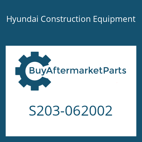 S203-062002 Hyundai Construction Equipment NUT-HEX