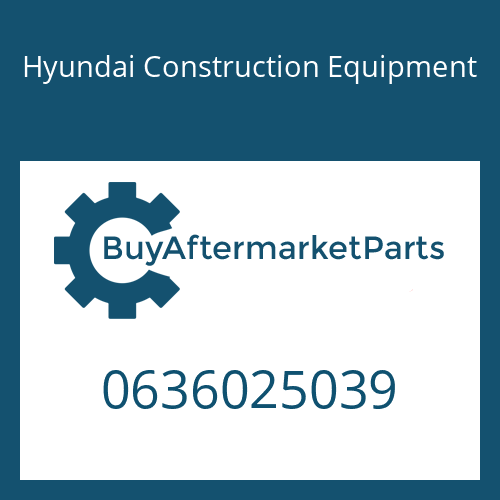 Hyundai Construction Equipment 0636025039 - Screw