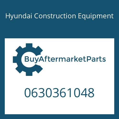 Hyundai Construction Equipment 0630361048 - Cap-Sealing
