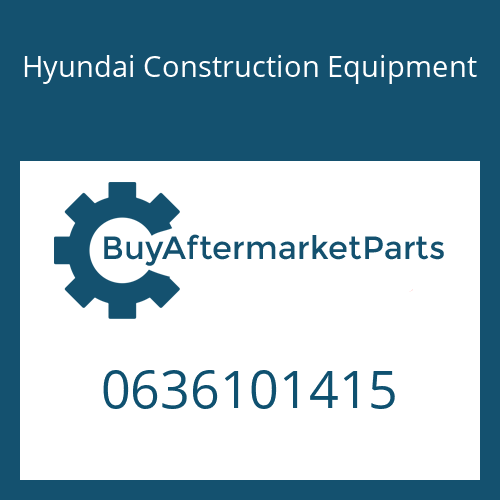 Hyundai Construction Equipment 0636101415 - Screw-Cap
