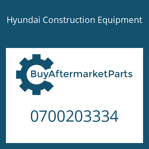 Hyundai Construction Equipment 0700203334 - O-Ring