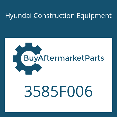 3585F006 Hyundai Construction Equipment Joint