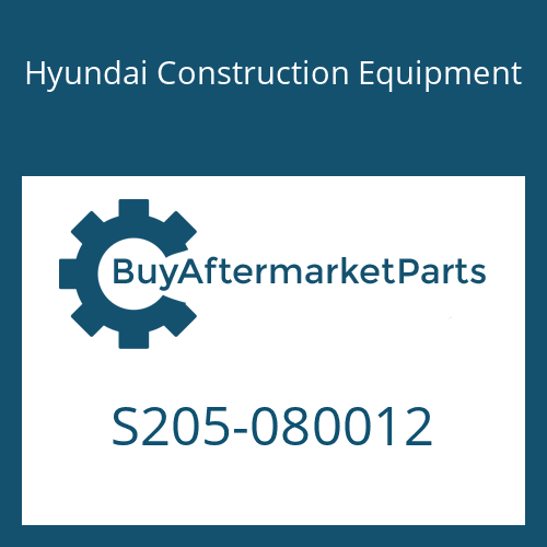 Hyundai Construction Equipment S205-080012 - Nut Hex