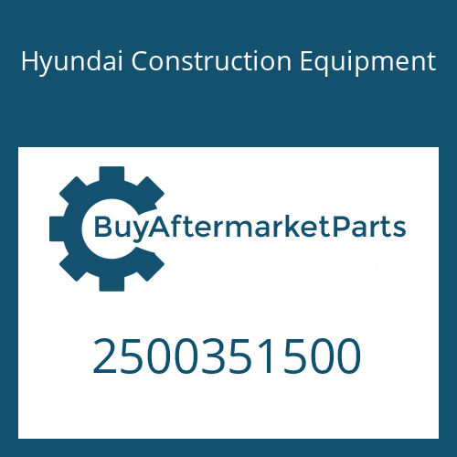 Hyundai Construction Equipment 2500351500 - Spacer