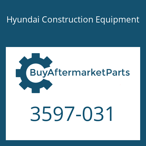 Hyundai Construction Equipment 3597-031 - Spacer
