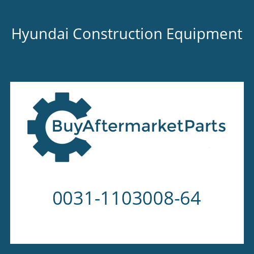Hyundai Construction Equipment 0031-1103008-64 - Screw