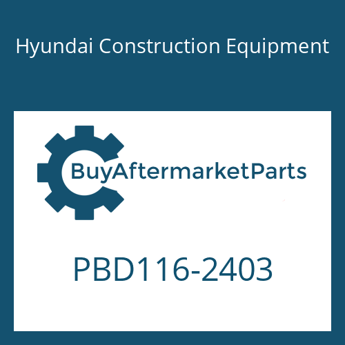 Hyundai Construction Equipment PBD116-2403 - PLUG