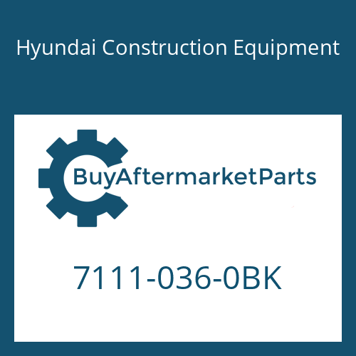 Hyundai Construction Equipment 7111-036-0BK - BOLT