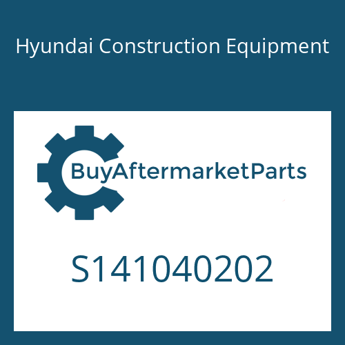 S141040202 Hyundai Construction Equipment Screw