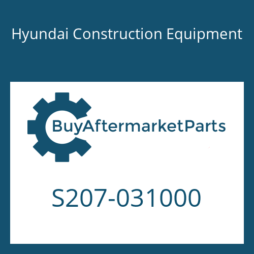 S207-031000 Hyundai Construction Equipment NUT-HEX
