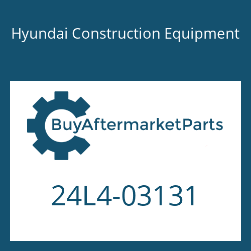 Hyundai Construction Equipment 24L4-03131 - PLUG