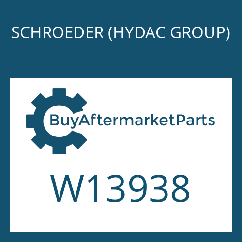 W13938 SCHROEDER (HYDAC GROUP) KIT - SPINDLE ASSY