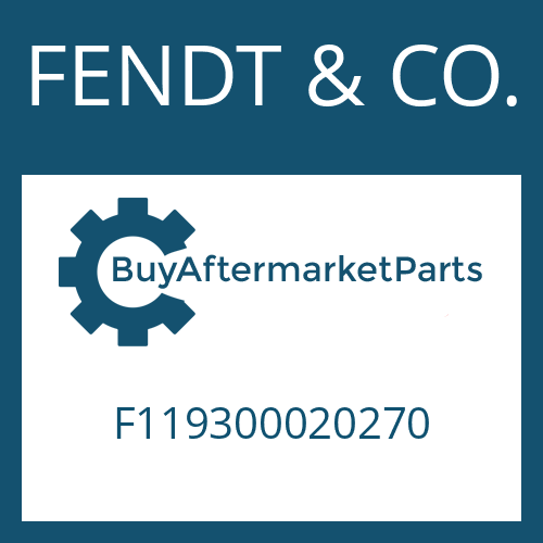 FENDT & CO. F119300020270 - AXLE CASE