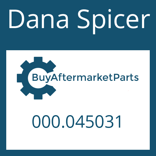 Dana Spicer 000.045031 - COVER
