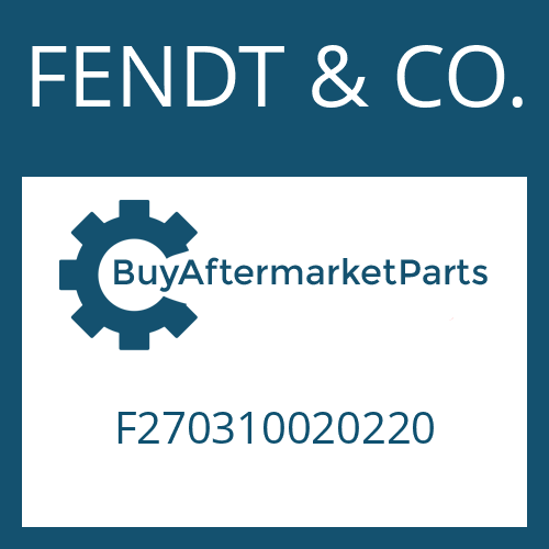 FENDT & CO. F270310020220 - CYLINDER