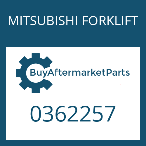 MITSUBISHI FORKLIFT 0362257 - KIT-CAR COVER