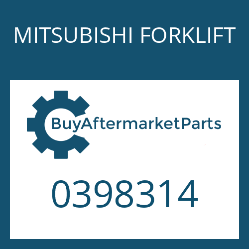MITSUBISHI FORKLIFT 0398314 - KIT-CARRIER & COVER