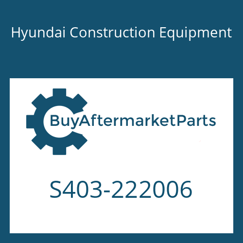 Hyundai Construction Equipment S403-222006 - WASHER-PLAIN