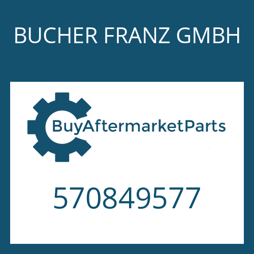 BUCHER FRANZ GMBH 570849577 - O-RING