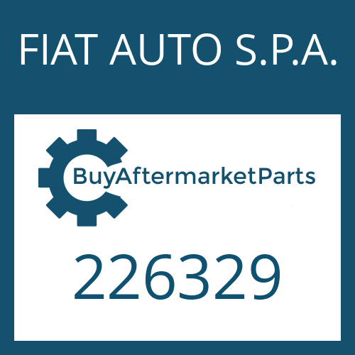 FIAT AUTO S.P.A. 226329 - ROUND SEALING RING