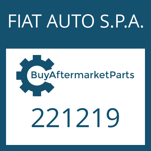 FIAT AUTO S.P.A. 221219 - ROUND SEALING RING