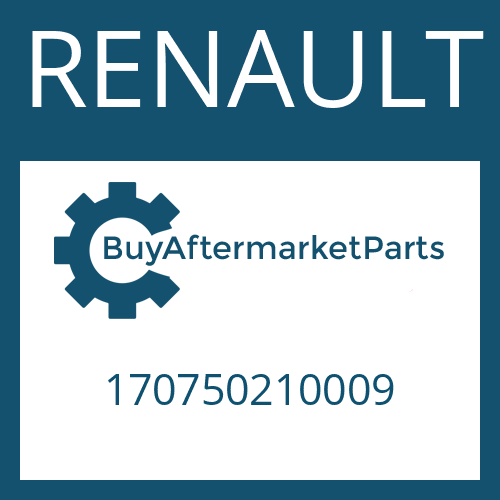 RENAULT 170750210009 - COVER