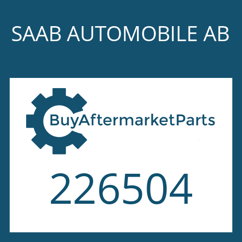 SAAB AUTOMOBILE AB 226504 - COMPRESSION SPRING
