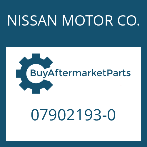 07902193-0 NISSAN MOTOR CO. WASHER
