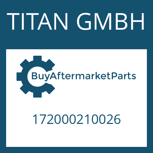 TITAN GMBH 172000210026 - FORMED TUBE