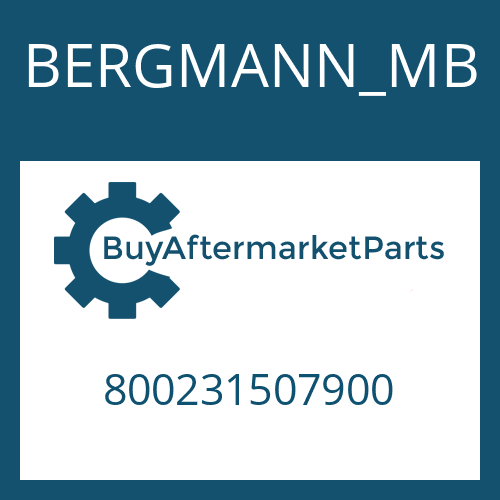 BERGMANN_MB 800231507900 - PRESSURE REGULATOR