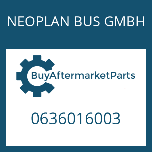 NEOPLAN BUS GMBH 0636016003 - SCREW