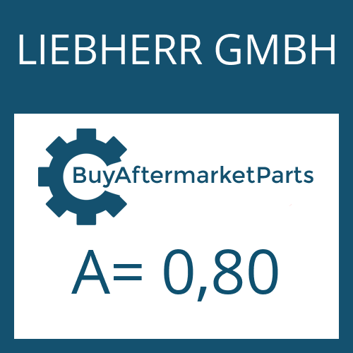 LIEBHERR GMBH A= 0,80 - WASHER