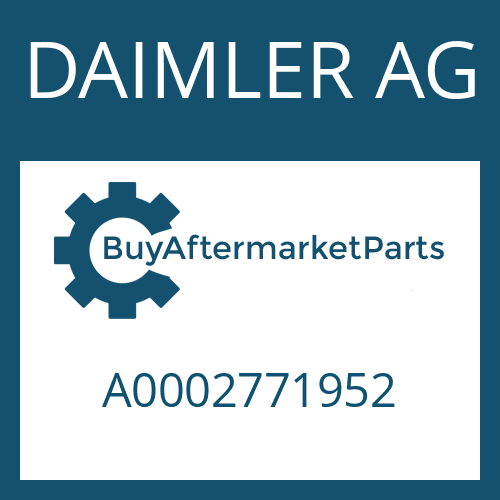 DAIMLER AG A0002771952 - WASHER