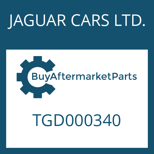 JAGUAR CARS LTD. TGD000340 - COVER