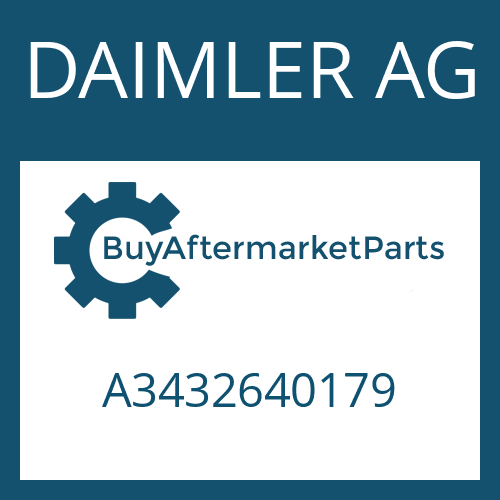 DAIMLER AG A3432640179 - GASKET