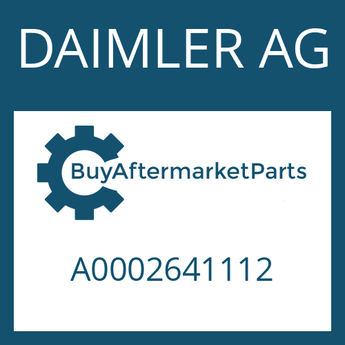 DAIMLER AG A0002641112 - COVER