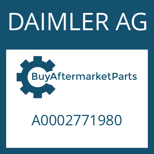 A0002771980 DAIMLER AG GASKET