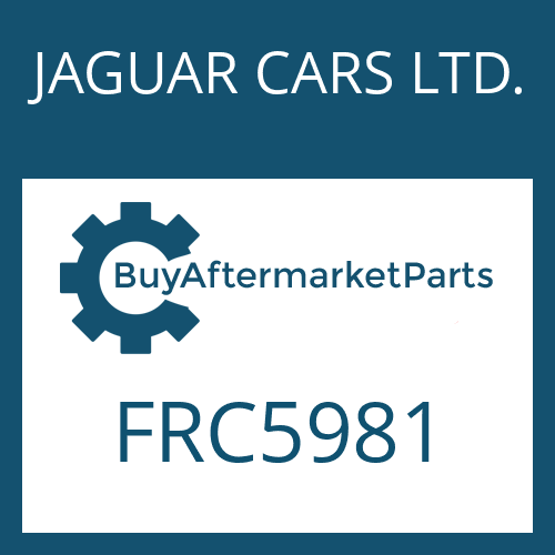 FRC5981 JAGUAR CARS LTD. CONVERTER