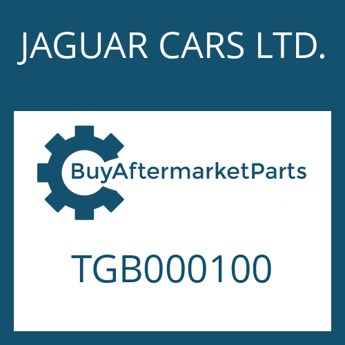 JAGUAR CARS LTD. TGB000100 - EGS 2