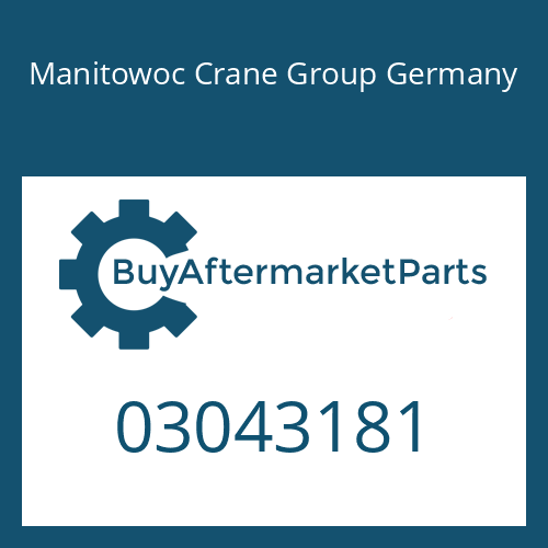 Manitowoc Crane Group Germany 03043181 - GASKET