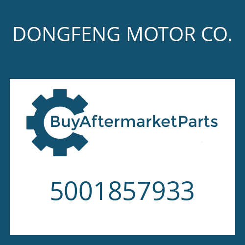 5001857933 DONGFENG MOTOR CO. TYPE PLATE
