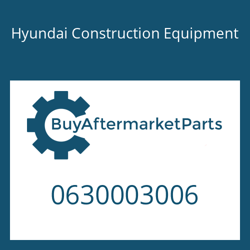 Hyundai Construction Equipment 0630003006 - WASHER