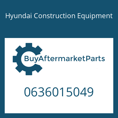 Hyundai Construction Equipment 0636015049 - HEXAGON SCREW